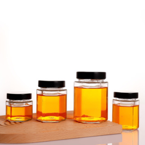 Hot bán Lọ Thủy Tinh Độc Đáo 150 ml 280 ml 500 ml 730 ml lọ thủy tinh mật ong với nắp vàng đóng hộp lọ - Product Image 4