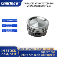 Linkteco 5 pièces Pistons Kit STD pour Volvo C30 XC70 C70 XC90 S40 V50 S60 S80 B5254T 2.5L T5 L5 2003-2013 31401697 31430138 9487328