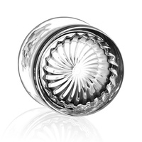 N66 Design moderne Décanteur à whisky Bouteille en verre transparent avec texture torsadée au fond Article en vente chaude