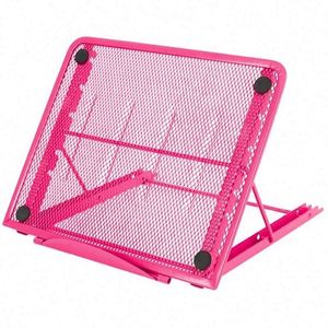 Hot Deals Easy Carry Anti Slip Portable Laptop Stand <b>Foldable</b> Holder Adjustable Height Metal Mesh Laptop Stand - Product Image 4