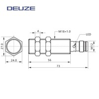 Capteur de Proximité Inductif Encastré OEM OBM ICB18MB12P2-B3 12mm 3 Fils DC NO/NC NPN/PNP Haute Précision Protection IP67 10-30V DC