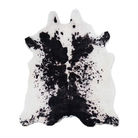 Factory Cow Print Area Teppich mit rutsch festem Rücken aus Wildleder imitat