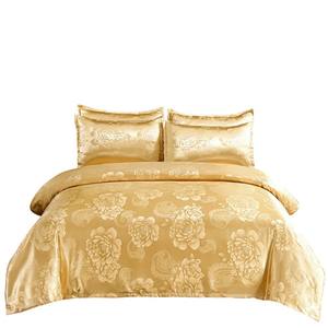 ชุดเครื่องนอนผ้าแจ็กการ์ดยุโรปสำหรับงานแต่งงานแบบข้ามพรมแดนชุดสามชิ้น100% โพลีเอสเตอร์ทุกฤดู - Product Image 5