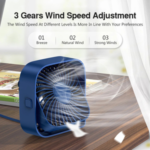 Mini Portable Fan USB Desk Fan Table Strong Airflow &Quiet Operation 3 Speed Wind 360 Rotatable Standing Fans for Room Home - Product Image 3