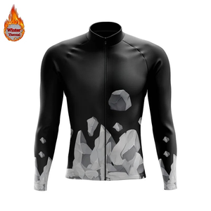 Jersey de Ciclismo de <span class=keywords><strong>manga</strong></span> <span class=keywords><strong>larga</strong></span> de lana térmica Jersey de equipo Ropa de bicicleta de carretera <span class=keywords><strong>Maillot</strong></span> Ciclismo Hombre Camisetas de bicicleta transpirables - Product Image 3
