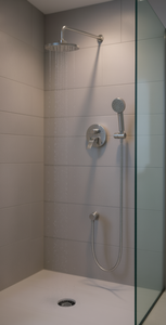 Recessed Shower Set 180mm Panel 9 Inch Head Chrome Stainless Steel Minimalist Design - Product Image 2