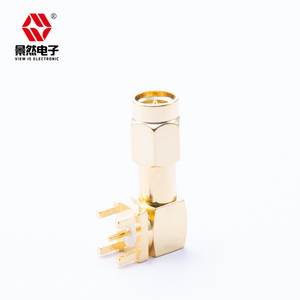 RF đồng trục bốn chân mạ vàng kết nối đồng thau cho <span class=keywords><strong>SMA</strong></span> nam góc bên phải cho PCB với một pin Trở kháng 50ohm cho <span class=keywords><strong>SMA</strong></span> cắm - Product Image 5