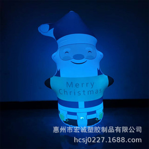 Inflatable Glowing Santa Claus Christmas Garden Decoration PVC Outdoor Yard Decor Lighted Holiday Figure - Product Image 2