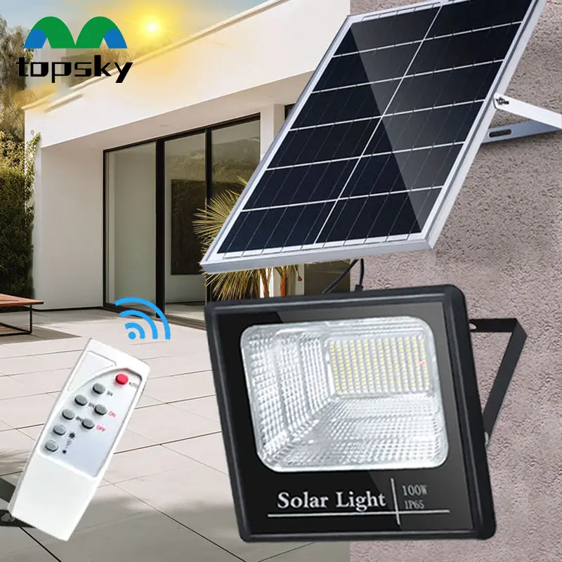 Solar LED Flood Light Solar Projector Lamp Customized Integrated Modern Outdoor Use Solar Flood Street Light Custom