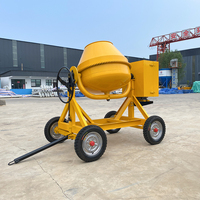 Bétonnière portative tractable 350L à moteur diesel, directement de l'usine, pour importateurs de machines de construction