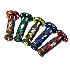 Poignées de moto en silicone souple style <span class=keywords><strong>Pro</strong></span> <span class=keywords><strong>Taper</strong></span>, universelles, colorées, antidérapantes, pour guidon tout-terrain - Product Image 1