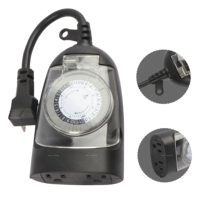 Pabrik Linsheng Harga Grosir Pembelian Massal SJT 15A 125V Timer Outlet Mekanik Luar Ruangan Tugas Berat 24 Jam