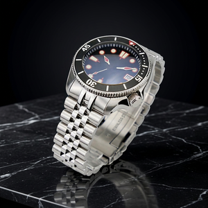 Bracelet de montre de qualité supérieure en acier inoxydable 316L massif de 22 mm, tête incurvée, compatible avec SKX007 - Product Image 1