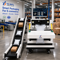 Machine d'emballage de colis entièrement automatique et intelligente à grande vitesse pour l'e-commerce, pour cartons en plastique, fournie par le fabricant