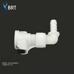 Raccord rapide en plastique pour tuyau 1/4" 5/16" 3/8" avec valve, connecteur <span class=keywords><strong>de</strong></span> raccordement pour système d'air / ligne pneumatique - Product Image 3