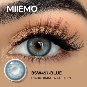 Für MIIEMO ein halbes Jahr Verwenden Sie Hema Material Weiche kosmetische Kontaktlinsen Beauty Coloured for Eye Blue Grey - Product Image 2