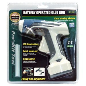Pistolet à colle sans fil Pro'sKit GK-368, rechargeable, pour bâtonnets de 1/2 pouce, usage domestique - Product Image 1