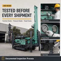 WD-RC500 Foreuse à circulation inversée sur chenilles pour forage de 150 mm et profondeur de 500 m, pour l'exploration minière