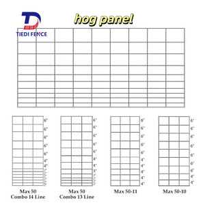 Chăn nuôi gia súc chăn nuôi 4x4 16 ft. L x 34 trong. H 50 inch x 16 chân 4 Gauge mạ kẽm Hoang Dã Hog lưới Bảng điều khiển hàng rào Hog dây bảng điều khiển - Product Image 2