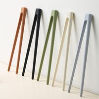 Pince de cuisine extensible 11 pouces pour barbecue, steak, aliments frits, pain, en silicone antiadhésif et anti-brûlure, pour la cuisson