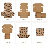 Boîtes d'emballage cadeau en papier imprimé à pois noirs de style minimaliste sur mesure, boîtes d'expédition cosmétiques, boîtes en carton ondulé