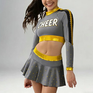 Tenue de cheerleading personnalisée pour filles, 2 pièces, vêtements d'entraînement pour femmes, uniformes de cheerleading - Product Image 1