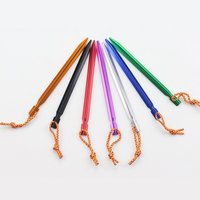 Logo gratuit personnalisé 7075 Y forme aluminium vis piquets de tente avec corde piquet lumière accessoires de Camping camping