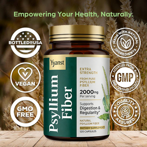 Capsules de fibres de psyllium de haute qualité, extra-fortes, complément alimentaire naturel pour la digestion et la régularité. - Product Image 5