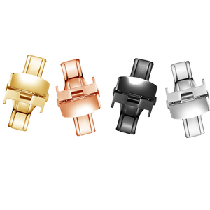 Venta al por mayor 14mm-<span class=keywords><strong>24mm</strong></span> 316L correa de reloj de acero inoxidable hebilla de cierre personalizado OEM ODM piezas de reloj fabricante de fábrica - Product Image 1