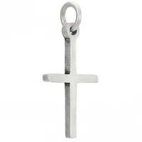 Pendentif en acier inoxydable et argent Antique, collier avec pendentif en croix, accessoire de fabrication de bijoux, DIY, 23x13mm, 10 pièces