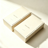 Boîte d'emballage de parfum personnalisée avec logo, boîte cadeau rigide de luxe avec insert en mousse pour flacon, boîte cadeau de parfum magnétique beige de luxe