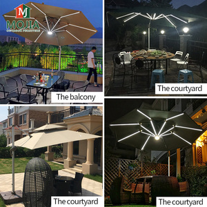 Modern Large Garden Cantilever Umbrella <strong>with</strong> LED <strong>Light</strong> Outdoor Patio <strong>Parasol</strong> for Beach Sunshade or Courtyard Furniture - Product Image 5