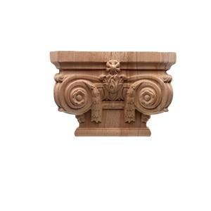 Capiteles de madera maciza 2025, adorno de la parte superior de las columnas, capital de Acanthus de cuatro lados o completo/medio redondo - Product Image 1