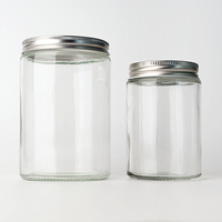 Grand pot de stockage en verre sans Bpa de 500ml 1000ml pour aliments liquides avec étiquette personnalisée