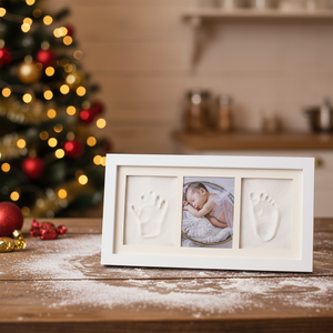 Precioso Marco para Huellas de Manos y Pies de Bebé Recién Nacido, Recuerdo Conmemorativo del Cien Días de Crecimiento - Product Image 5