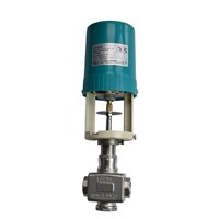 Vanne de régulation électrique angulaire en acier inoxydable à double filetage, actionneur d'équilibrage de débit d'eau OEM, vente en gros depuis la Chine