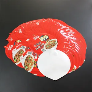 Customized Colors Sizes Laminated PP Aluminum Foil Instant Noodle Lid Die Cut