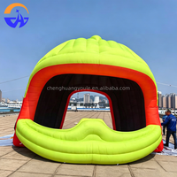Cabine DJ gonflable géante en forme de casque de baseball pour événements musicaux en plein air, publicité gonflable, accessoire de festival