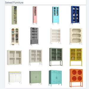 Classeur minimaliste pour bureau à domicile avec porte en verre Affichage Étagère en acier Bibliothèques de rangement et placard pour bar à la maison - Product Image 6