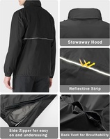 Veste de pluie légère et imperméable pour hommes avec manteau extérieur de style doudoune pour la randonnée, le golf et le voyage