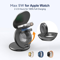 Station de charge sans fil magnétique pliable 3 en 1 en gros pour téléphone, montre et écouteurs Apple Samsung