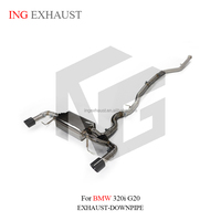 Échappement ING pour bmw Silencieux à soupape d'échappement en acier inoxydable Catback pour BMW 320i G20 avec tuyaux d'échappement Valvetronic de haute qualité