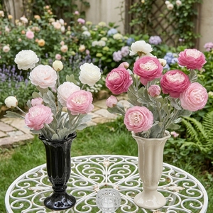 Fiori Decorativi Artificiali di Narciso a 3 Teste in Seta di Alta Qualità, Leggeri, Morbidi, Stile Moderno, Ecologici, per il Ringraziamento, Direttamente dalla Fabbrica - Product Image 1