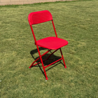 Chaise pliante en plastique à cadre métallique, design perforé respirant, idéale pour événements extérieurs, réunions et usage domestique – Offre Spéciale