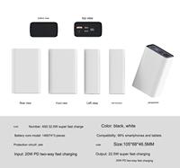 Banco de Energía de Carga Rápida PD de 30000 mAh y 22.5 W, Cargador Portátil Ultra Delgado con Pantalla LED, Logotipo Personalizado OEM para iPhone y Samsung