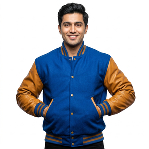 <b>Men's</b> Custom Wool Varsity <b>Baseball</b> Bomber <b>Jacket</b> College Blank Embroidery Silk Letterman CollegeBaseballjacket <b>for</b> <b>men</b> - Product Image 1