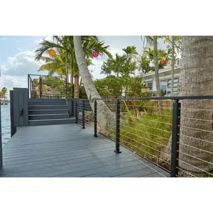 Premium low maintenance deck railing outdoor stainless balustrade DIY cable railings