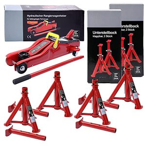 Herramienta de reparación de automóviles Gatos hidráulicos de automóviles con 2T Floor <span class=keywords><strong>Jack</strong></span> y <span class=keywords><strong>Jack</strong></span> Stand - Product Image 1