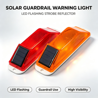 Feu de signalisation solaire pour garde-corps, clignotant LED, réflecteur stroboscopique pour la sécurité des chantiers routiers, OEM Zz