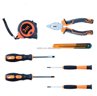 Ensemble combiné 19 pièces en acier au carbone très demandé, comprenant clés Allen, couteau utilitaire, ciseaux à bec effilé de 6 pouces, étui rigide, garantie 1 an, OEM